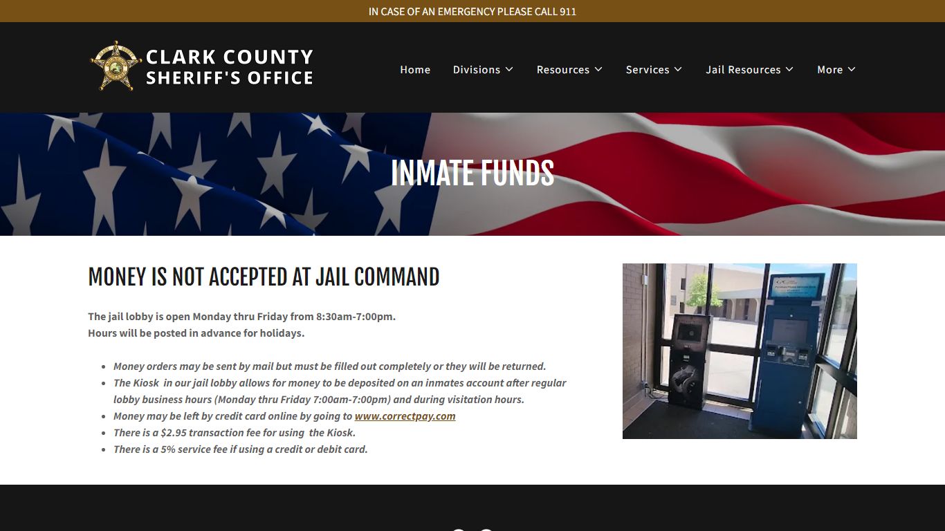 Inmate Funds - Clark County Sheriff Office